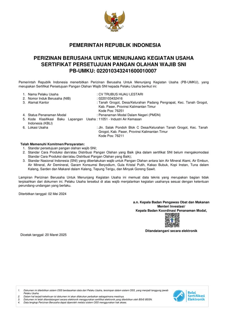Sertifikat SNI hal 1